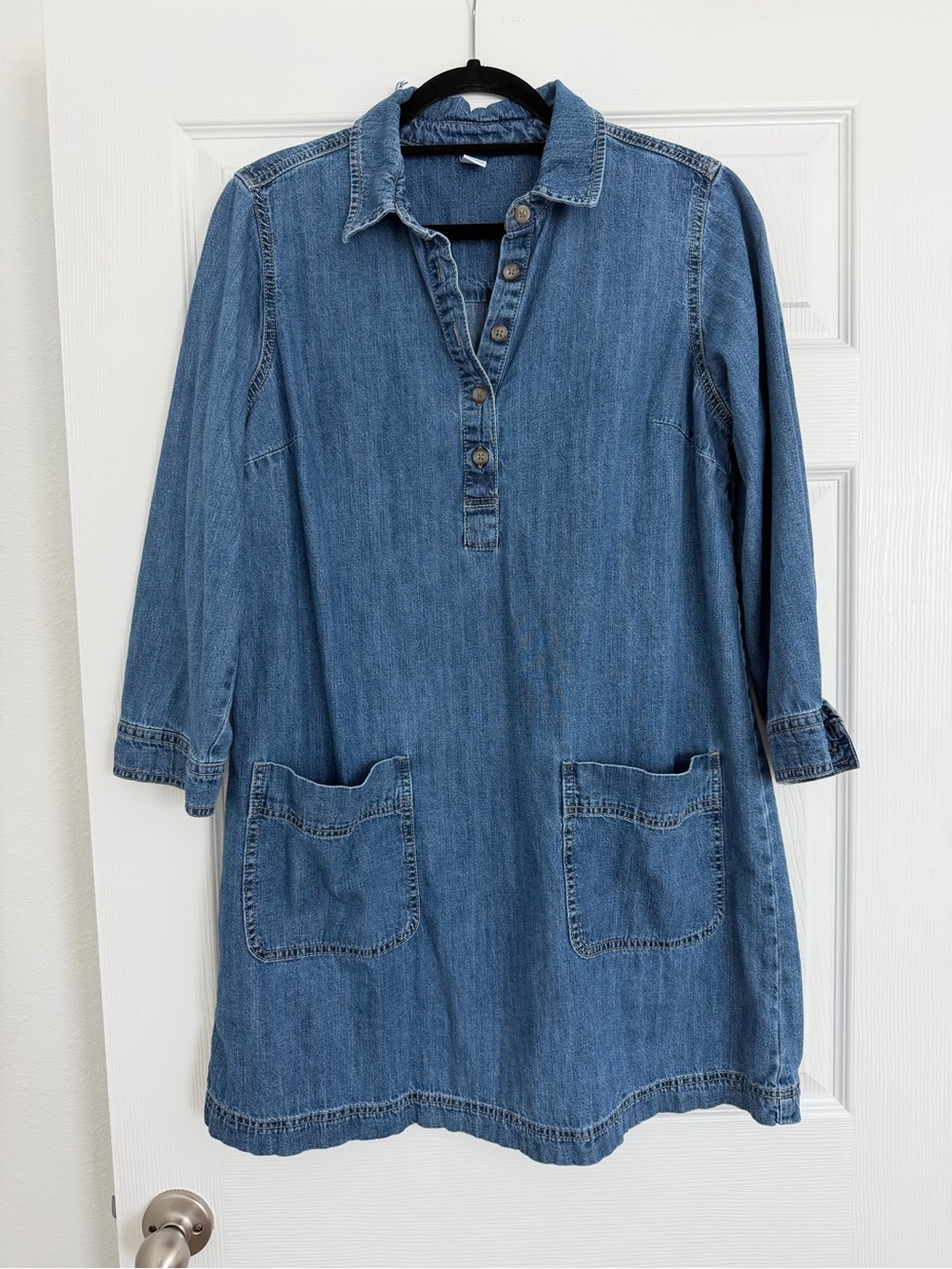Old Navy Denim Button-Up Shift Dress-Size Large - Picture 3 of 6